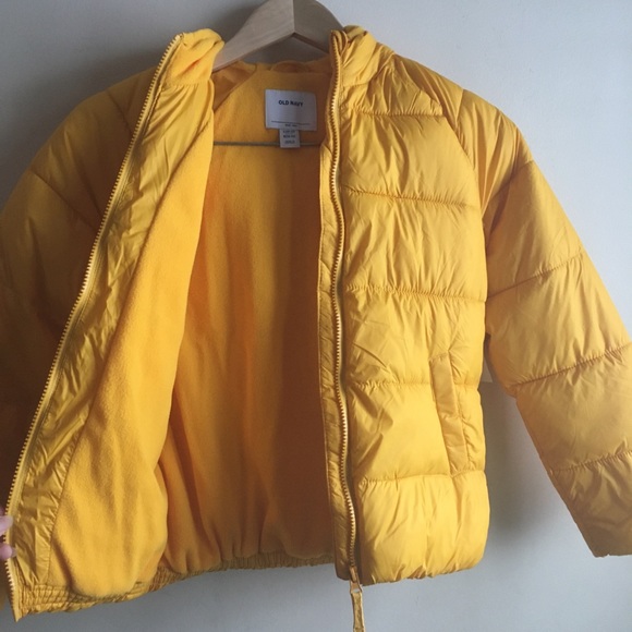 NWT Mustard Yellow Girls’ Waterproof Puffer Hooded - Picture 5 of 8